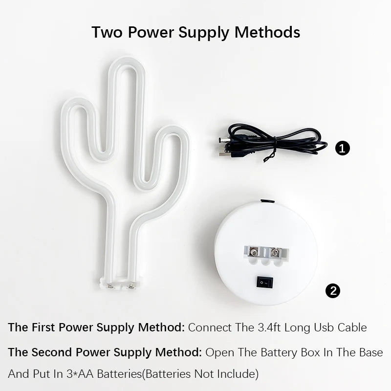 Cute Cactus Neon Sign