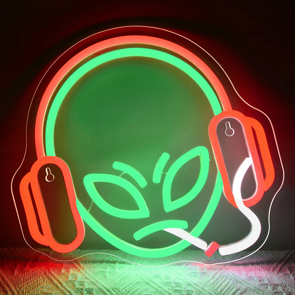 Alien Neon Sign Green LED Light for Wall Decor /Man Cave / Bar /Pub