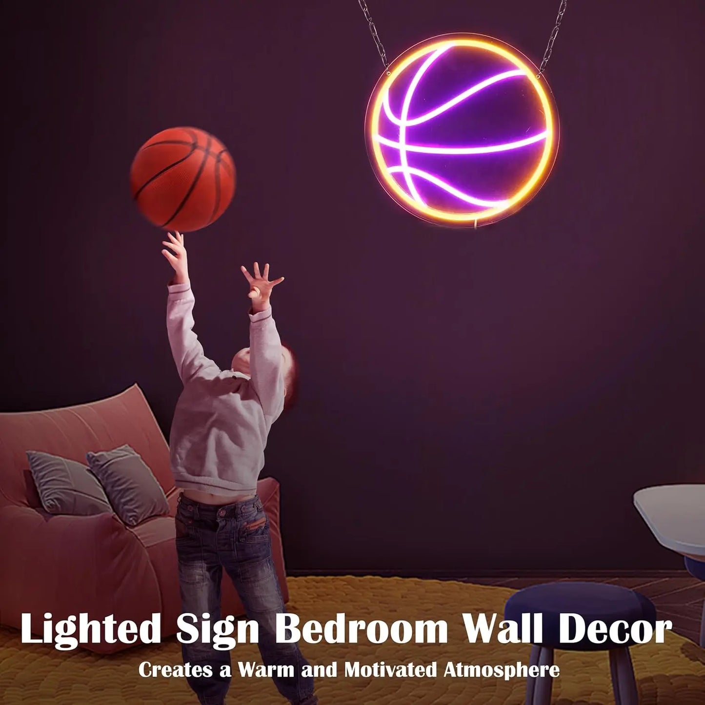 Basketball Neon Sign for Bedroom / Wall Decoration