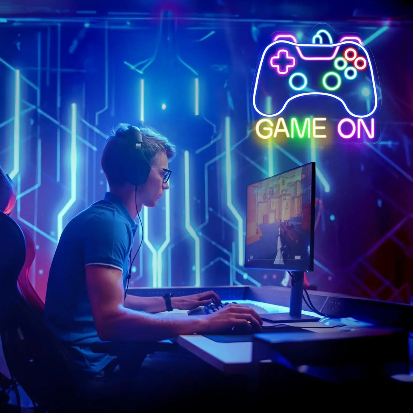 Gamer Neon Sign for Game