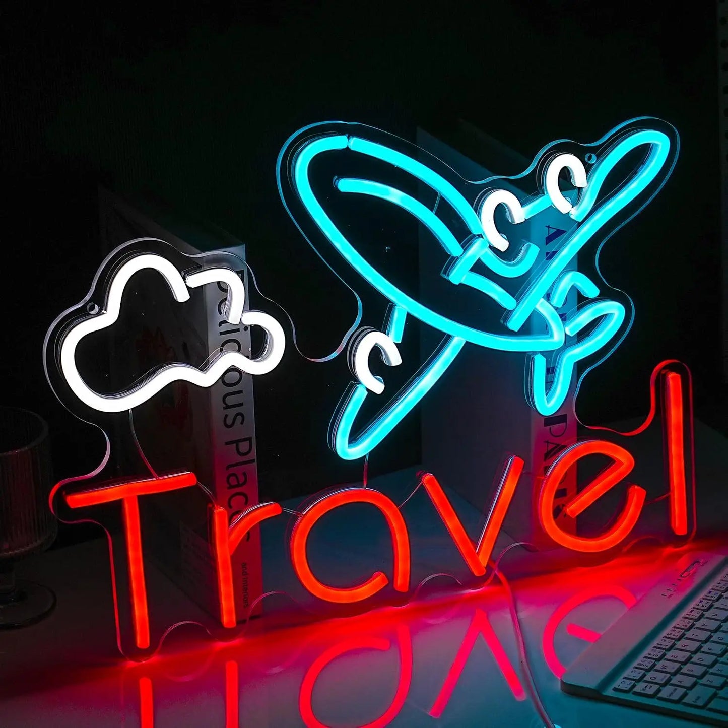 Travel Airplane LED Neon Sign