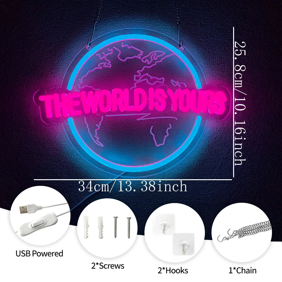 The World Is Yours Led Neon Sign