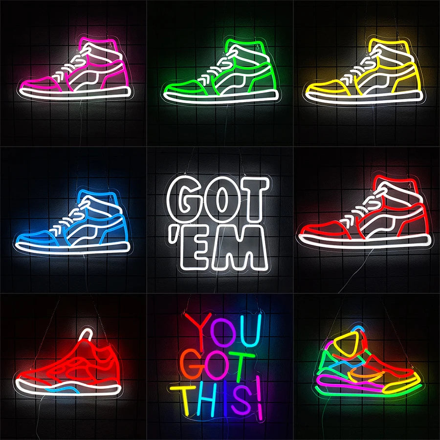 Sneaker Neon Signs for Wall Decor