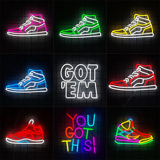 Sneaker Neon Signs for Wall Decor