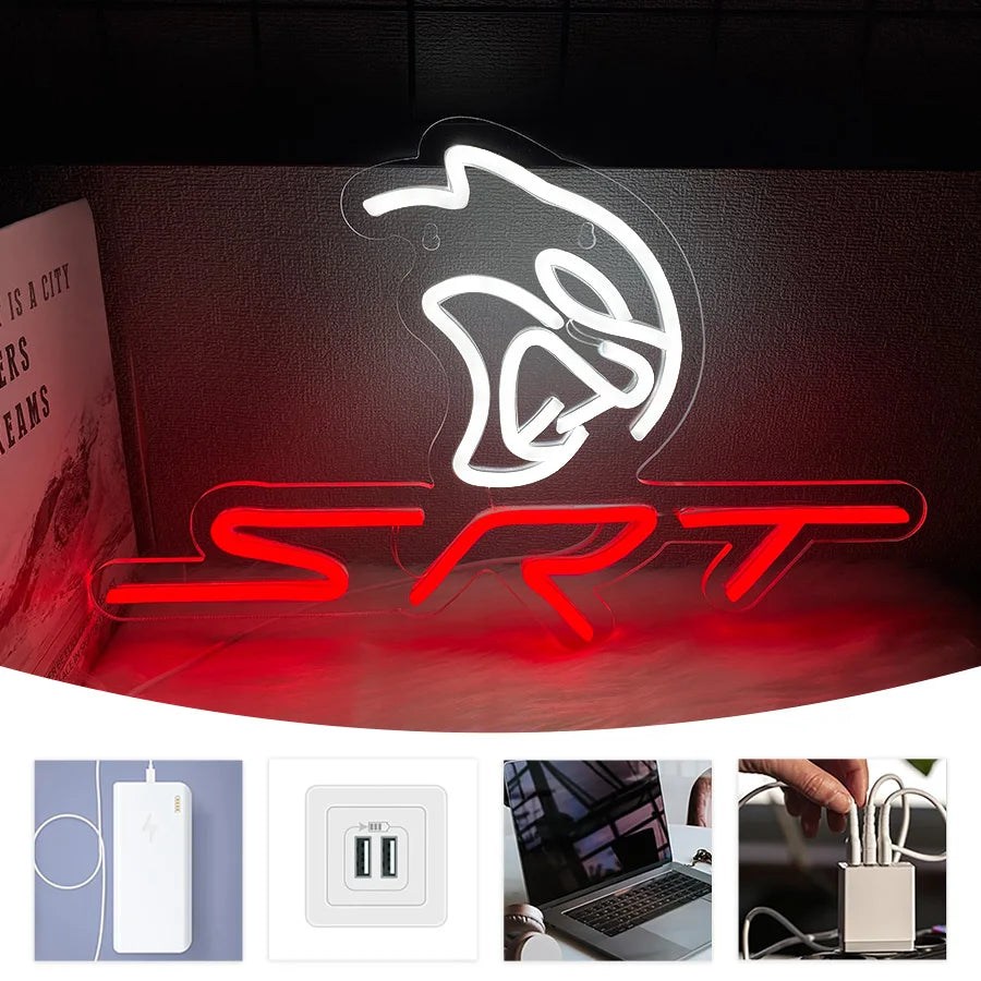 SRT Car Service Neon LED Signs