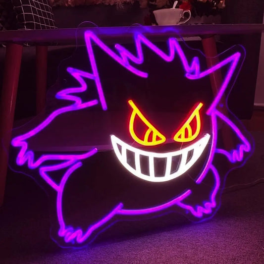 Gorgon Cartoon Neon Sign Ghost Anime