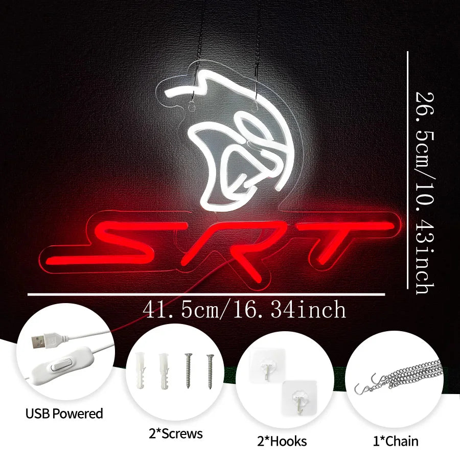 SRT Car Service Neon LED Signs
