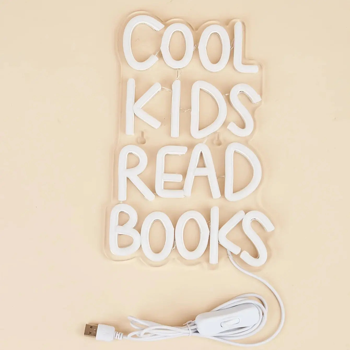 Cool Kids Read Books USB Powered Neon Sign
