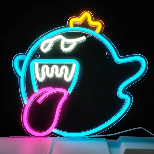 Neon Sign The Ghost Face