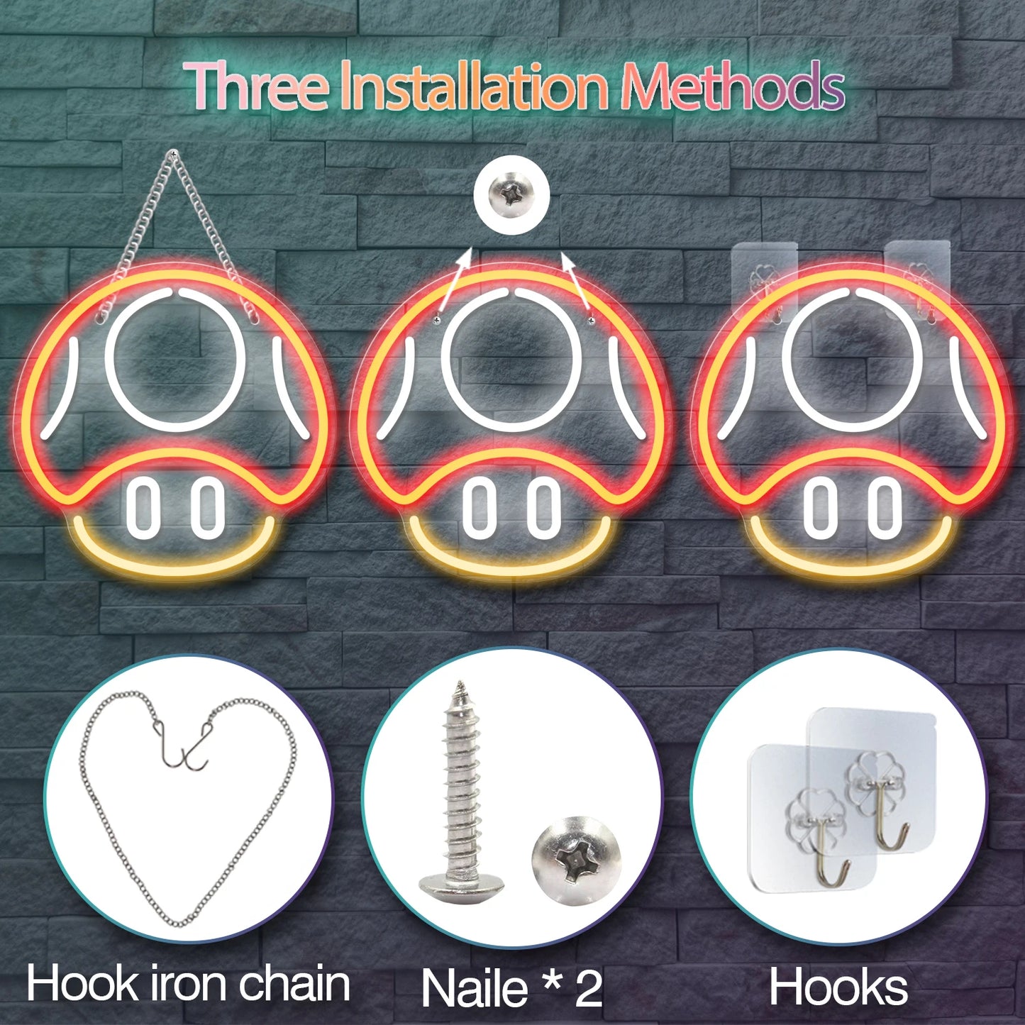 Anime Mushroom LED Neon Sign