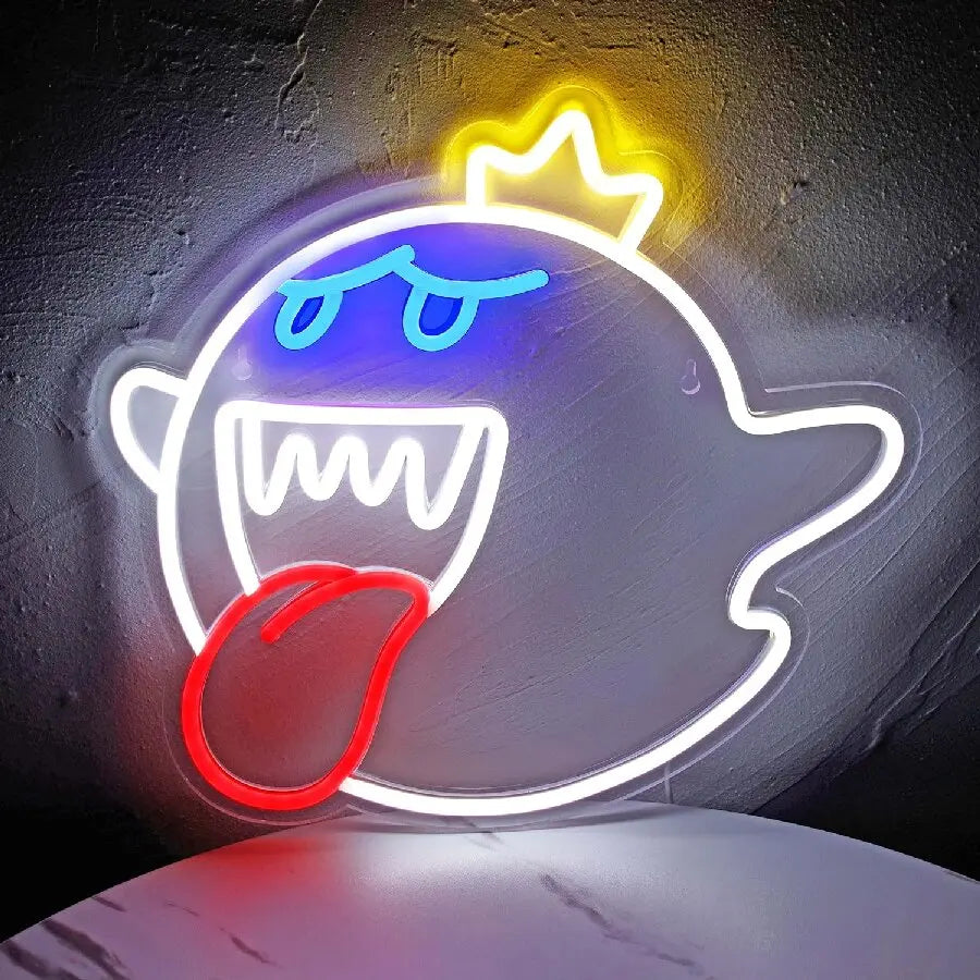 Neon Sign The Ghost Face