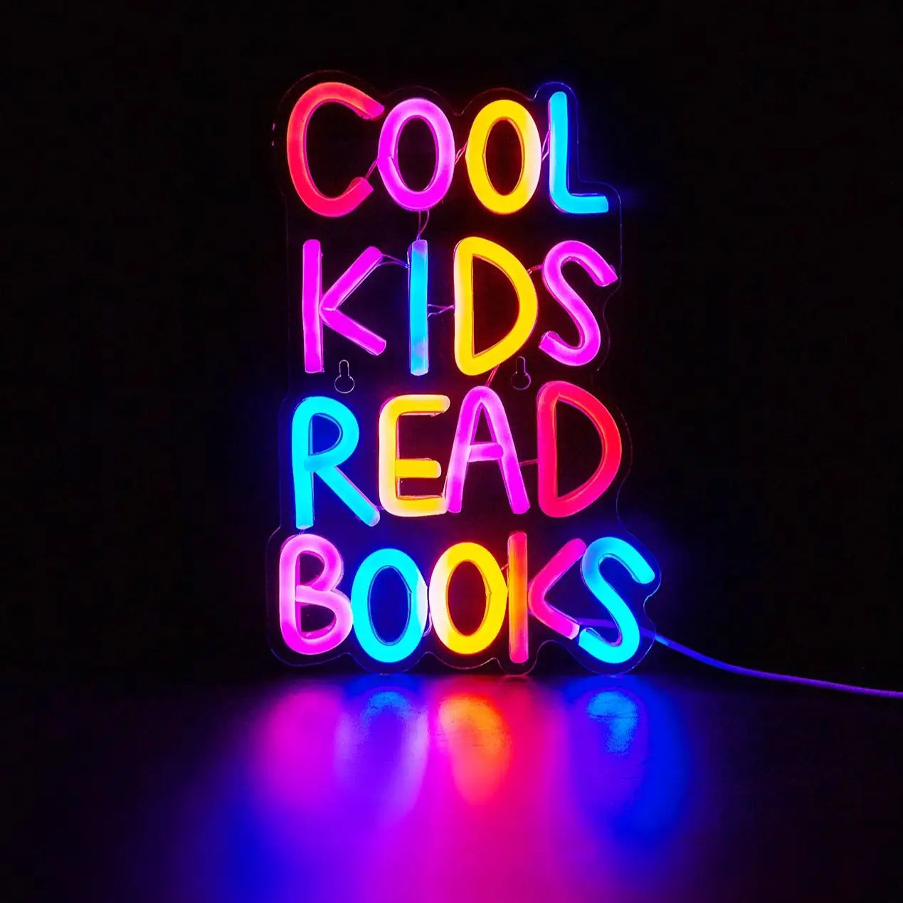 Cool Kids Read Books USB Powered Neon Sign