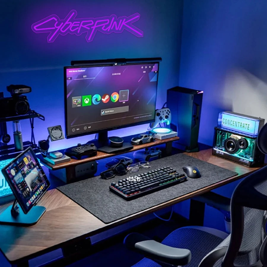 Cyberpunk Edge Runner Neon Sign for Game Zone Decor