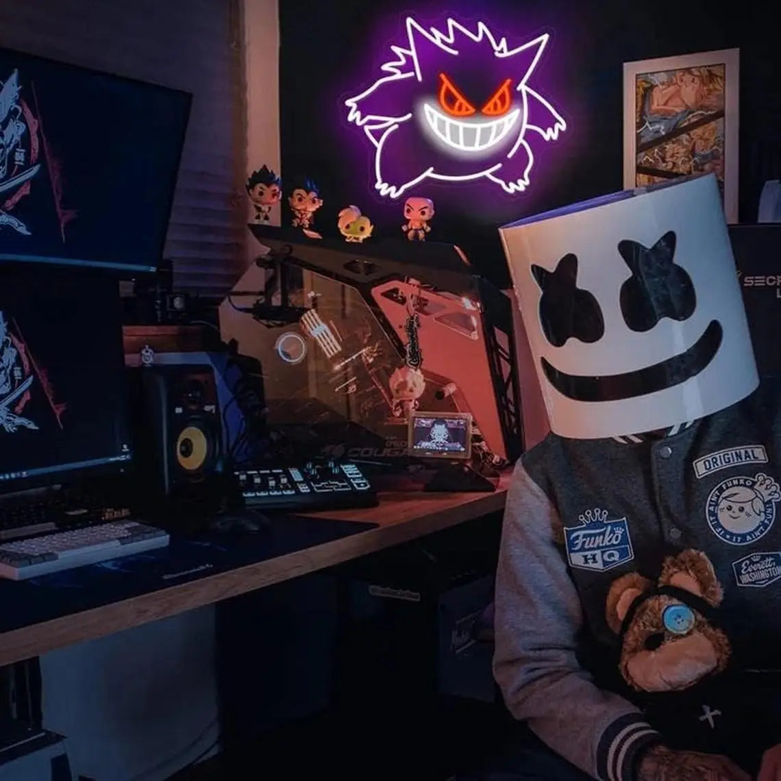 Gorgon Cartoon Neon Sign Ghost Anime