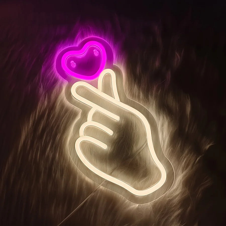 Hand-To-Hand Neon Sign