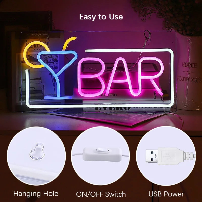Neon Led Sign Bar