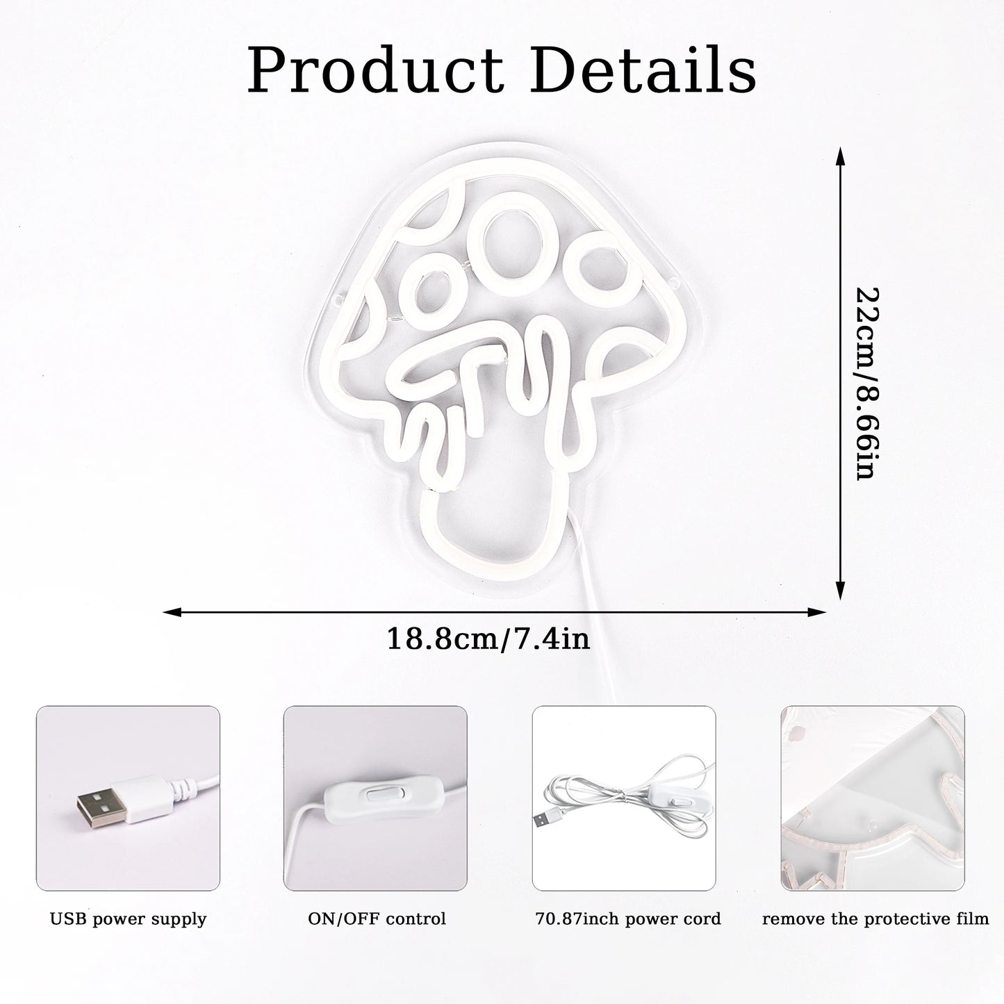 Mushroom Neon Sign Led