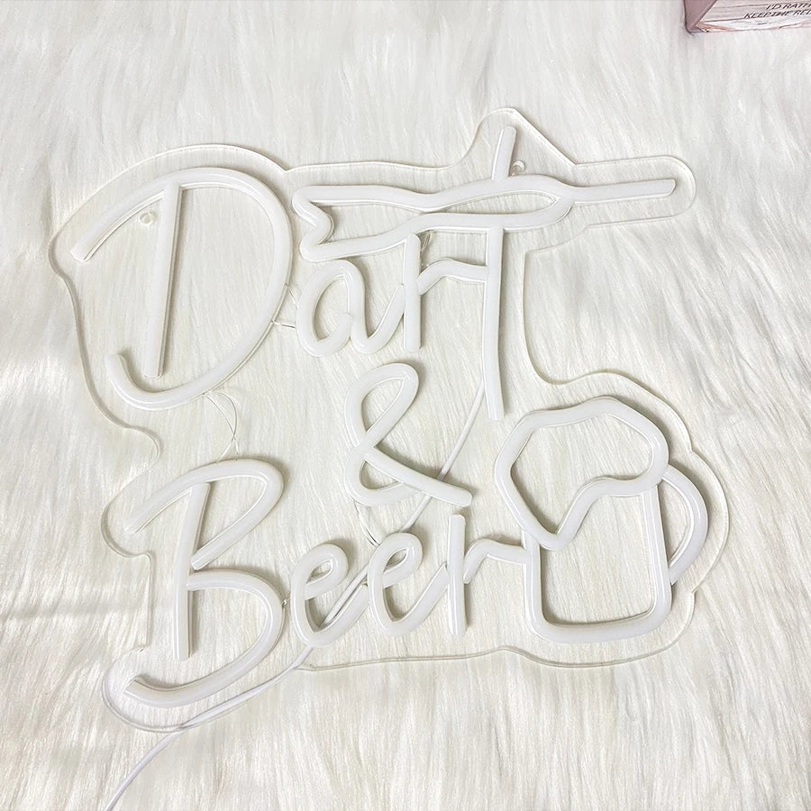 Dart And Beer Neon Sign