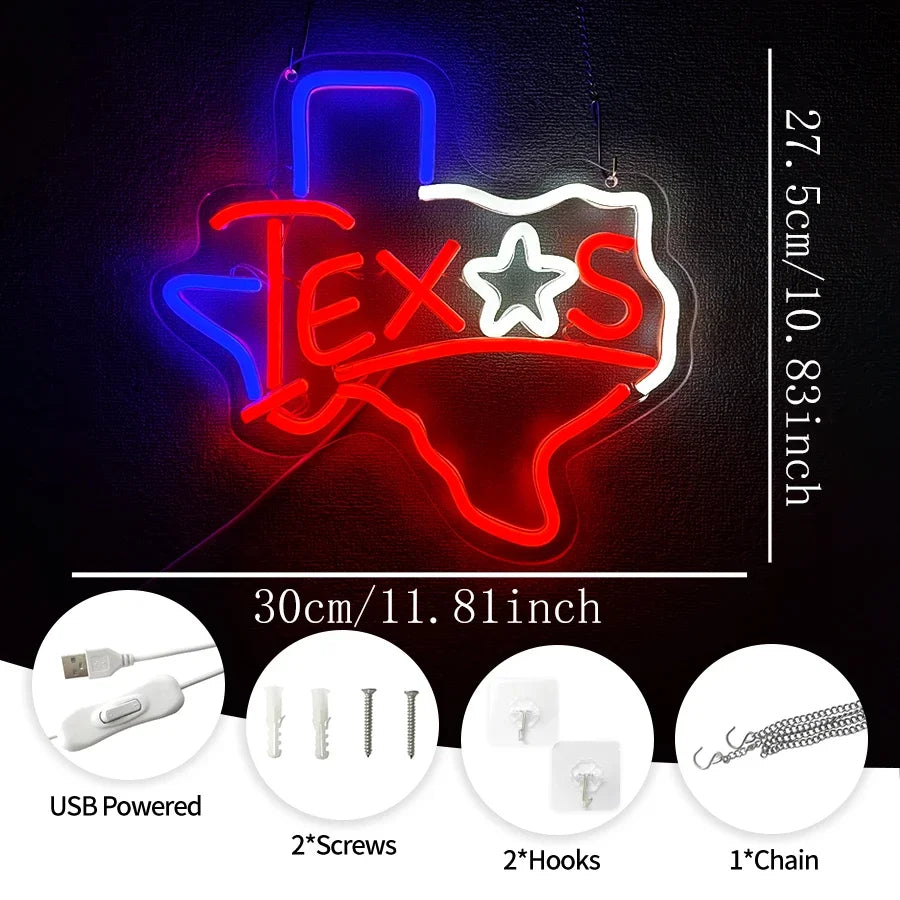 Texas Neon LED Light