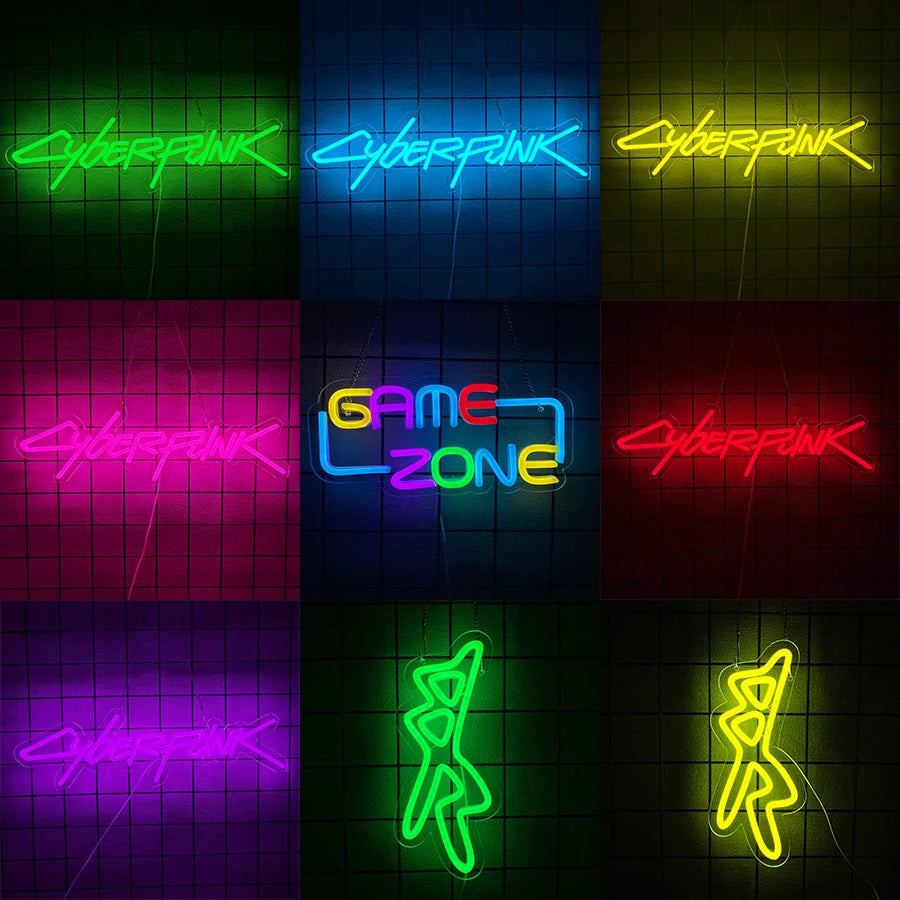 Cyberpunk Edge Runner Neon Sign for Game Zone Decor