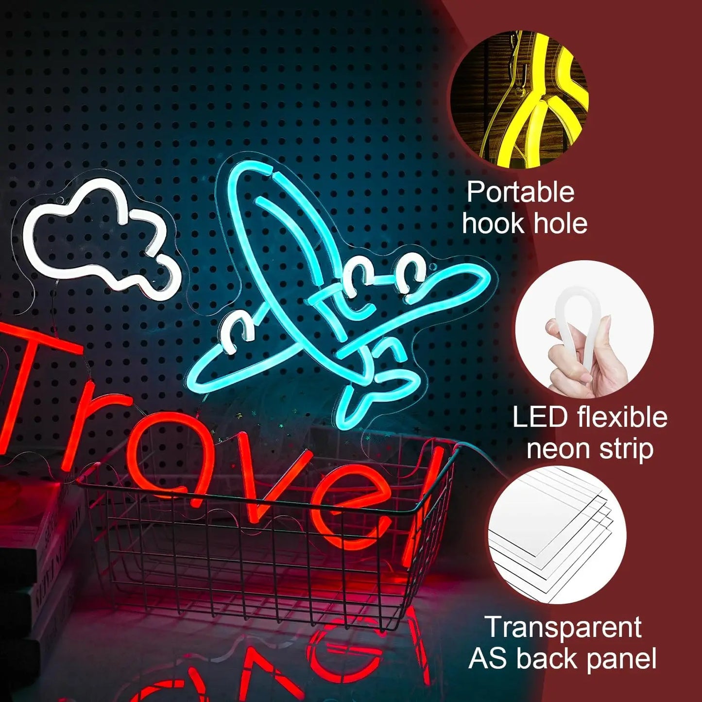 Travel Airplane LED Neon Sign