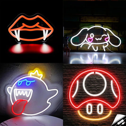 Neon Sign The Ghost Face