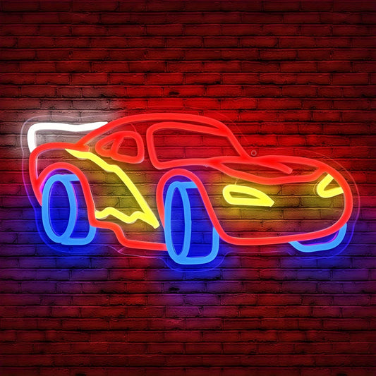 Car Neon Signs Lit Sign