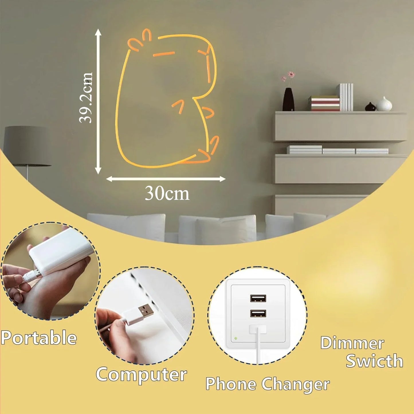 Capybara Led Neon Sign