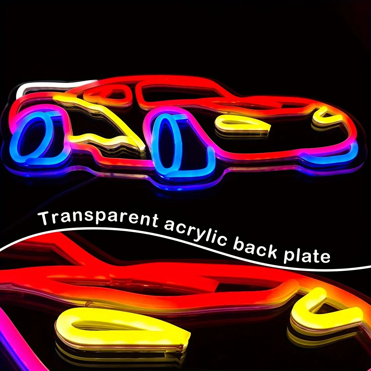 Car Neon Signs Lit Sign