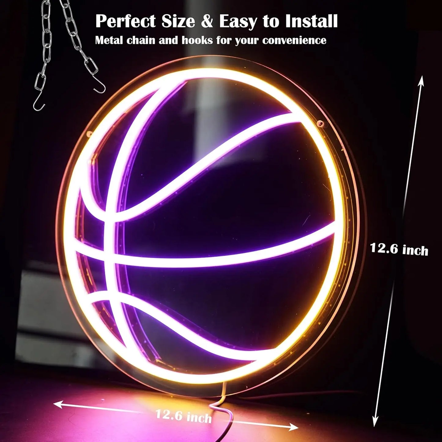 Basketball Neon Sign for Bedroom / Wall Decoration